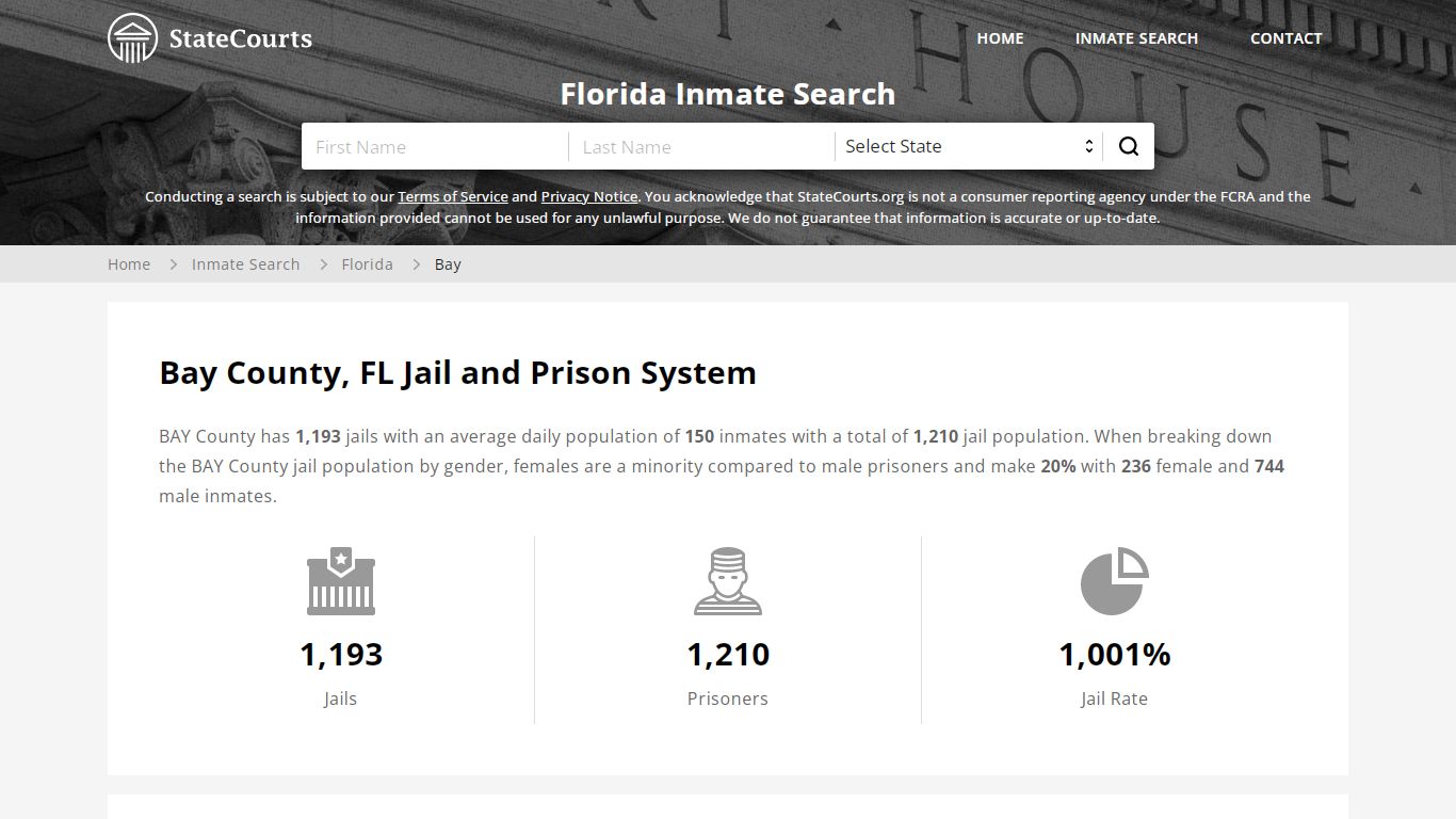 Bay County, FL Inmate Search - StateCourts